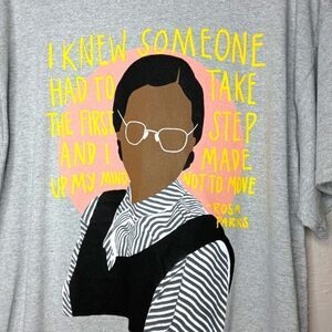 Rosa Parks Black History Gray Graphic Tee